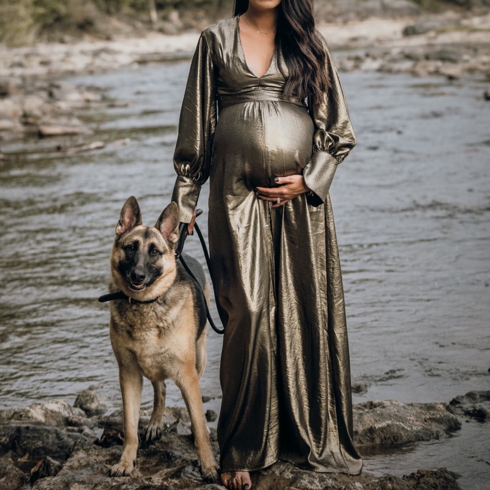 Bronze Maternity Dress